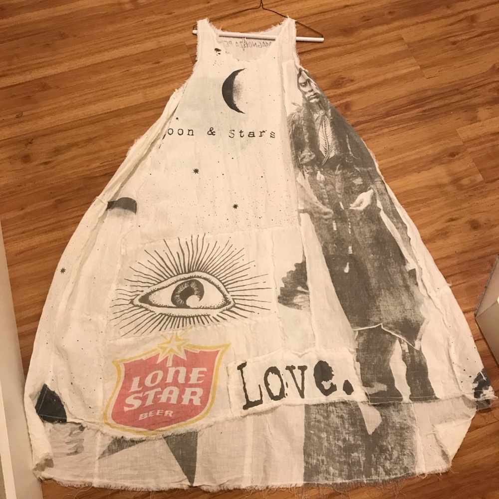 Magnolia Pearl Linen art graphic Layla Tank Dress